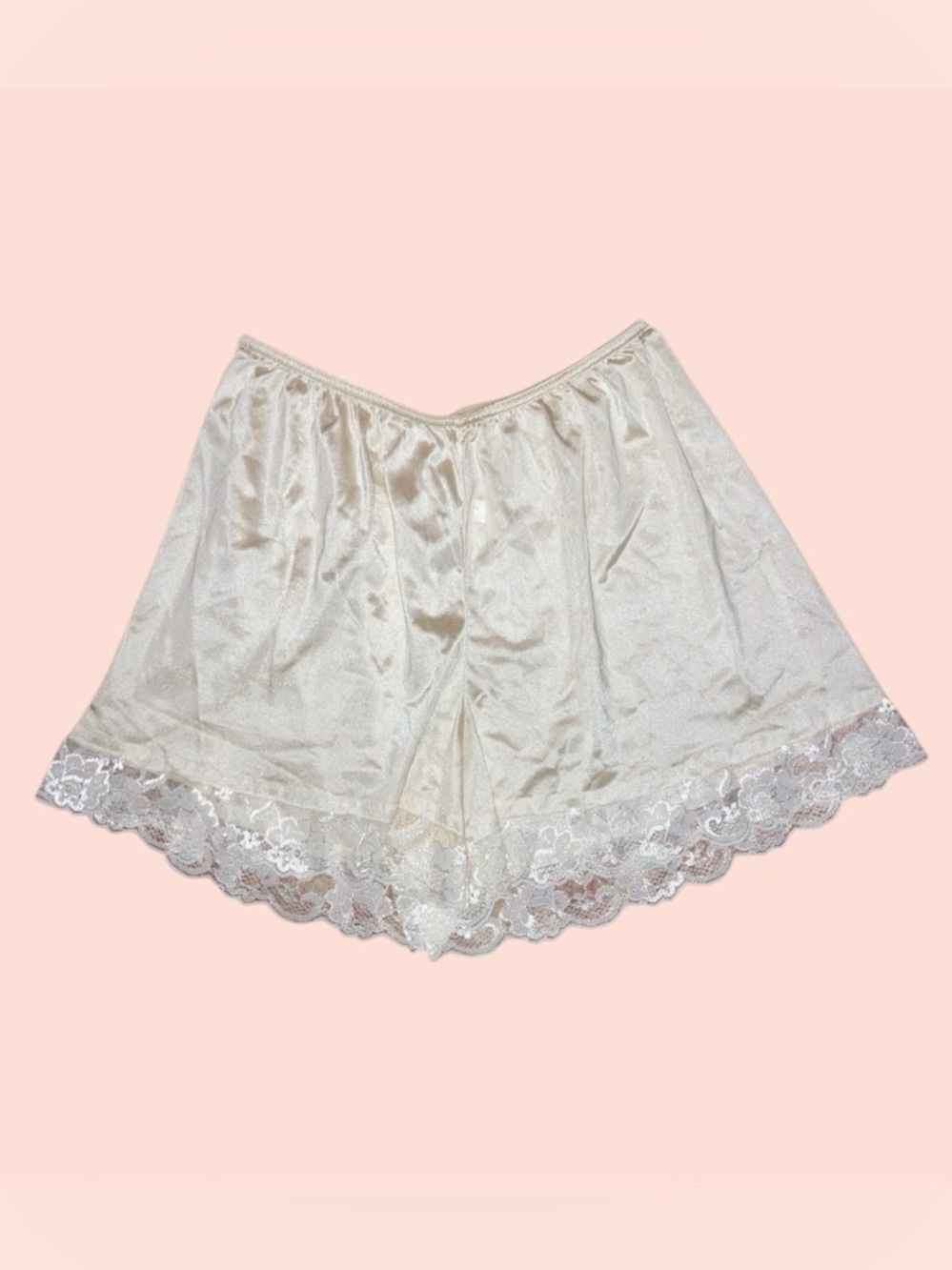Cream Slip Shorts